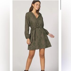 Zara Embroidered Eyelet Mini Dress